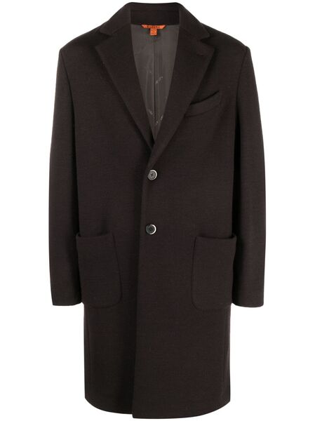  Barena Notched-collar Single-breasted Coat - Brown 