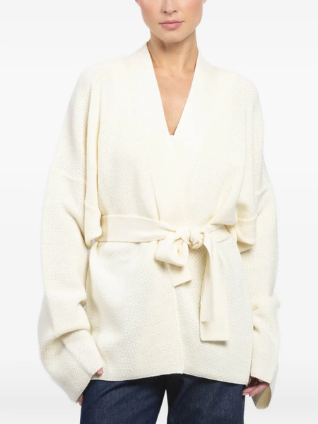  Barena Shawl-neck Belted Cardigan - Neutrals 