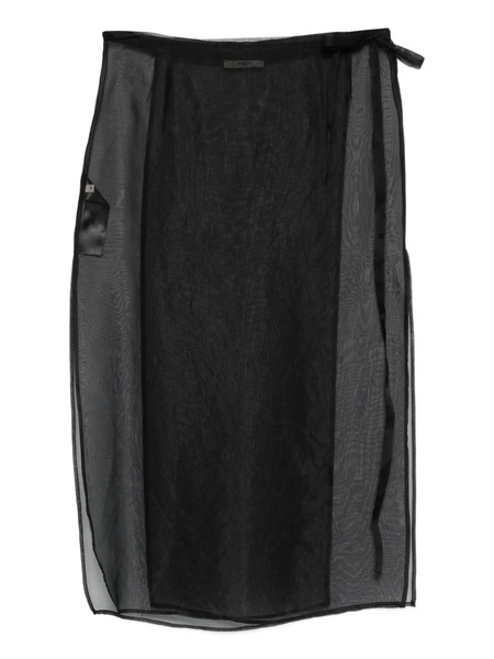  Barena Wrap-panel Skirt - Black 