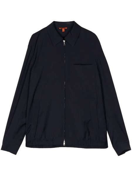  Barena Zip-up Wool Shirt Jacket - Blue 