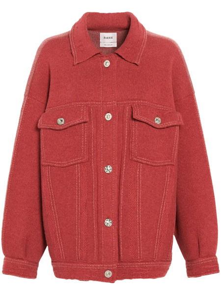  Barrie Cashmere-cotton Denim Jacket - Red 