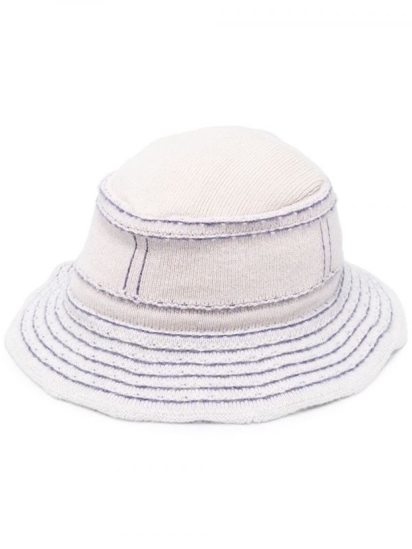  Barrie Contrast Stitching Bucket Hat - Neutrals 