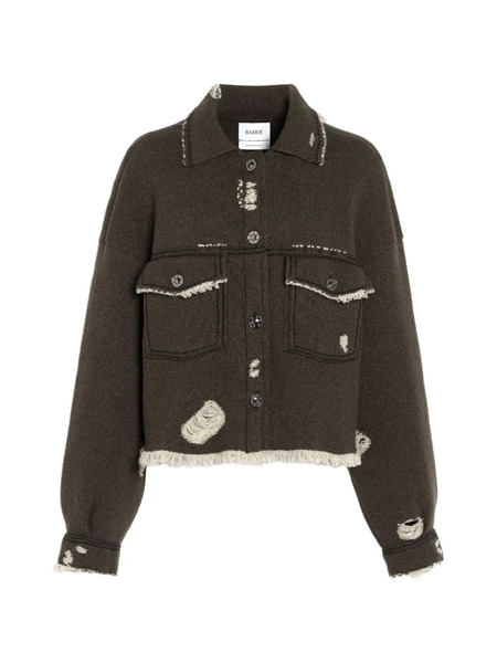  Barrie Denim Fringed Jacket - Brown 