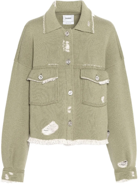  Barrie Denim Fringed Jacket - Green 