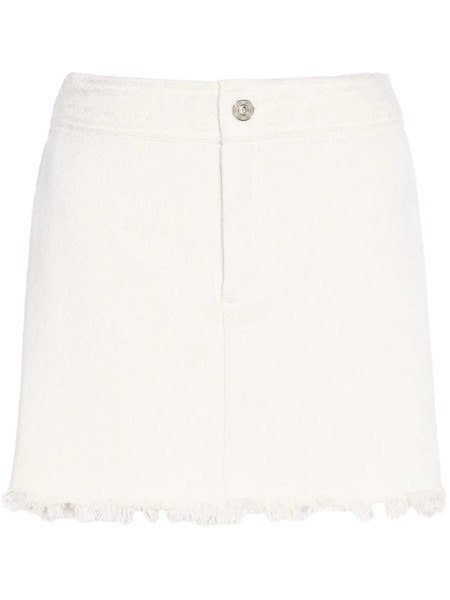  Barrie Frayed Denim Mini Skirt - White 