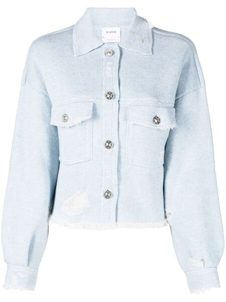  Barrie Fringed Denim Jacket - Blue 