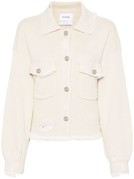  Barrie Fringed Denim Jacket - Neutrals 