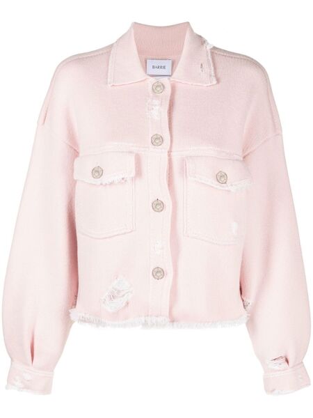  Barrie Fringed Denim Jacket - Pink 