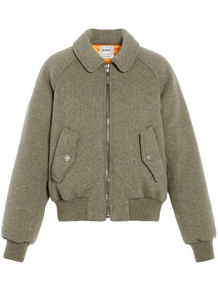  Barrie Knitted Bomber Jacket - Green 