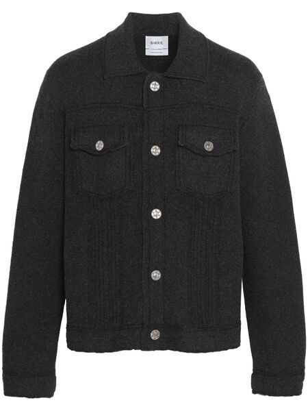  Barrie Knitted Denim Jacket - Black 