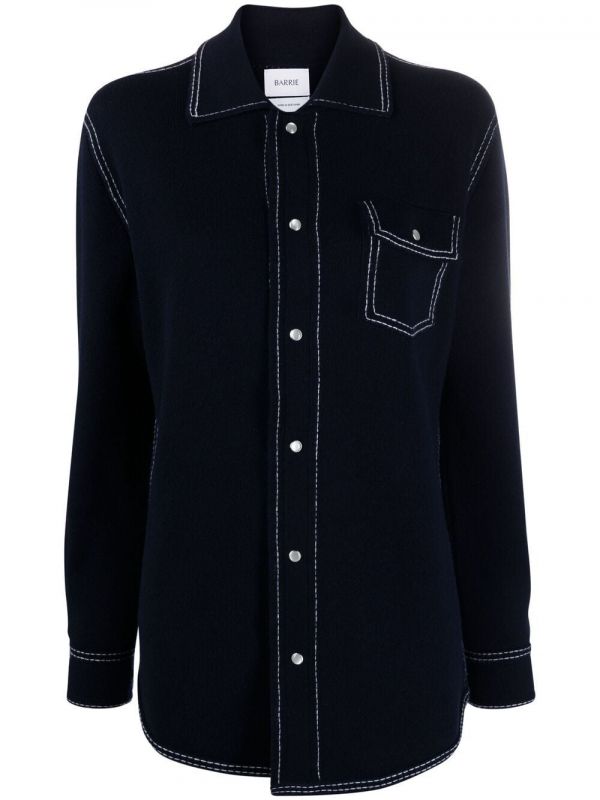  Barrie Knitted Style Overshirt - Blue 