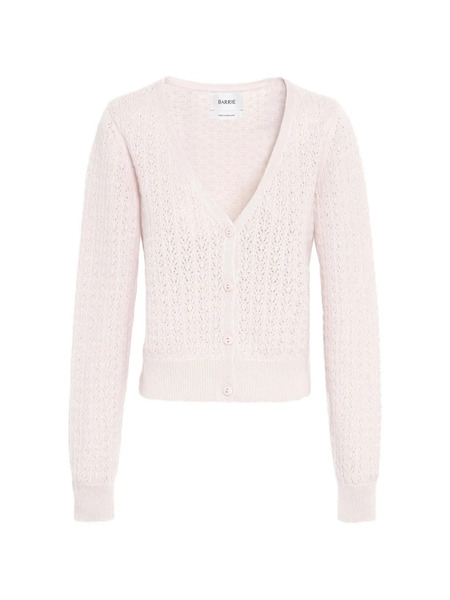  Barrie Open-knit Button Cardigan - Pink 