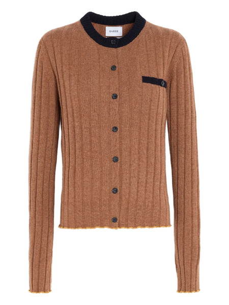  Barrie Ribbed Cardigan - Brown 