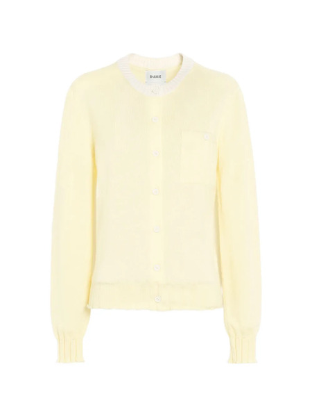  Barrie Ribbed Detailing Cardigan - Yellow 