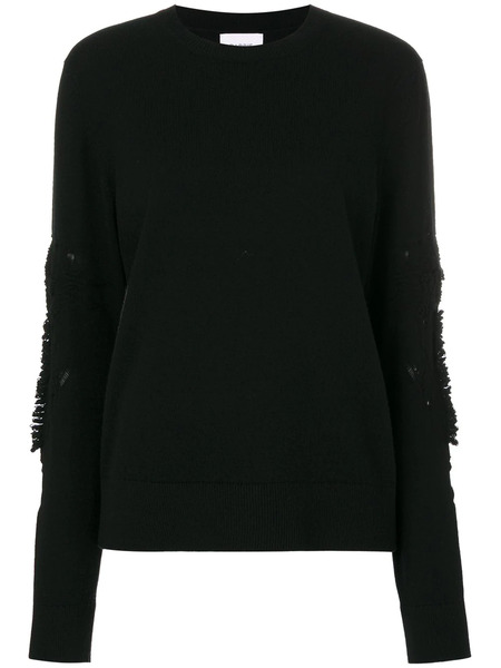  Barrie Romantic Timeless Cashmere Round Neck Pullover - Black 