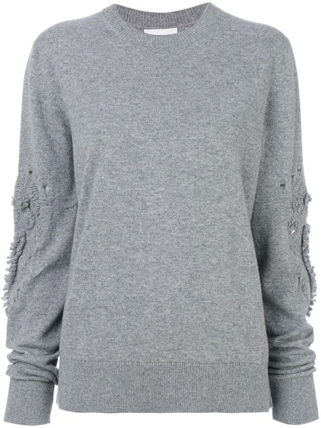  Barrie Romantic Timeless Cashmere Round Neck Pullover - Grey 