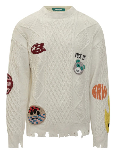  Barrow Appliqué Distressed Jumper - Neutrals 