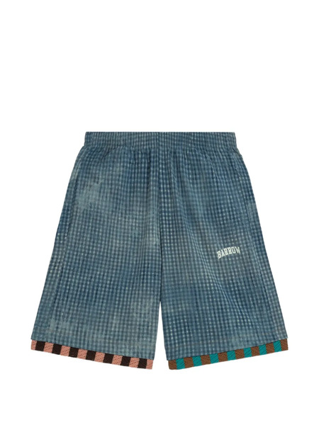  Barrow Check Logo Shorts - Blue 