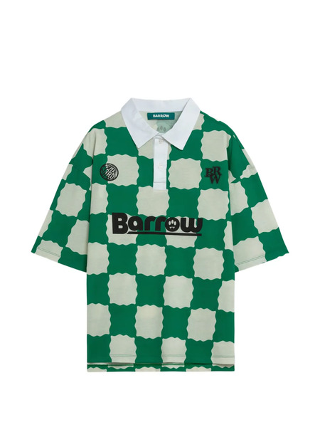  Barrow Checkered Logo Polo Shirt - Green 