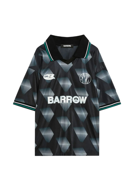  Barrow Collared Pattern T-shirt - Black 