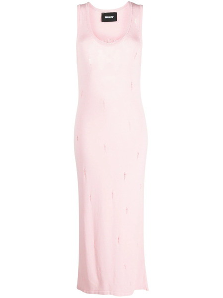  Barrow Distressed Knitted Maxi Dress - Pink 