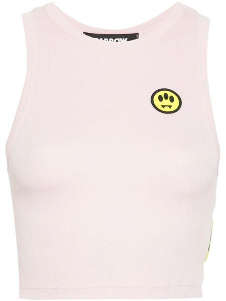  Barrow Logo-print Cropped Top - Pink 