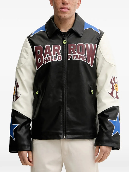  Barrow Panelled Graphic-print Jacket - Black 