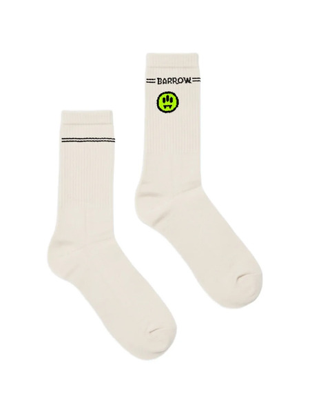  Barrow Ribbed Smiley Socks - Neutrals 