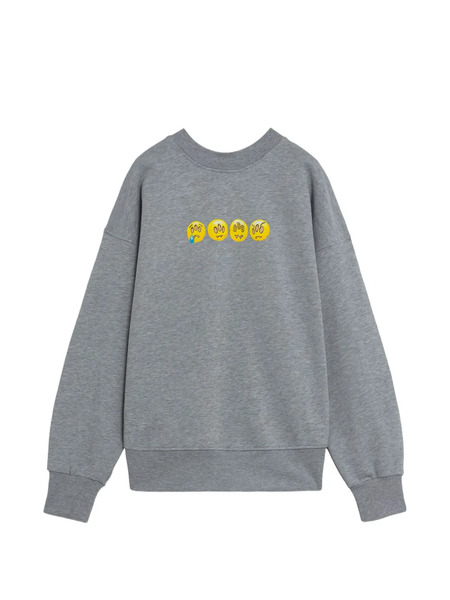  Barrow Smiley-print Sweatshirt - Grey 