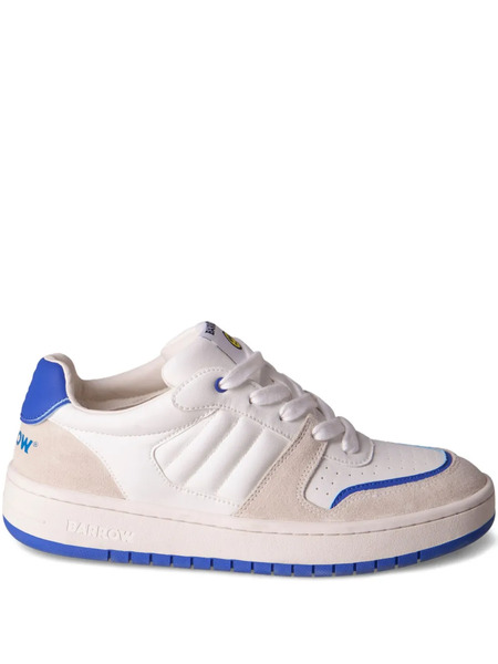  Barrow Suede-panel Sneakers - White 