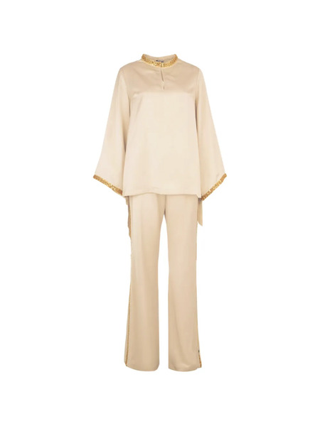  Baruni Samar Flared-sleeves Blouse And Trousers Set - Neutrals 