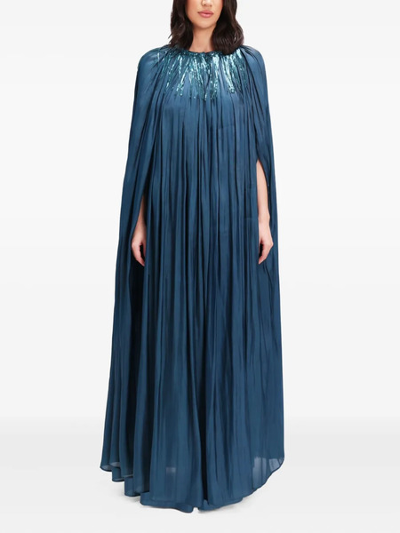  Baruni Sequin-embellished Pleated Dress - Blue 