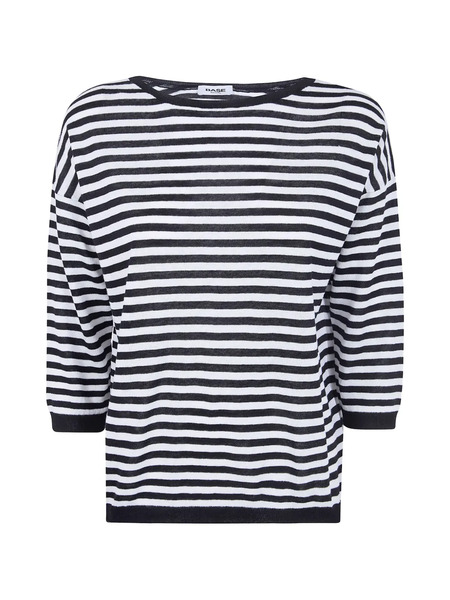  Base Striped Sweater - Black 