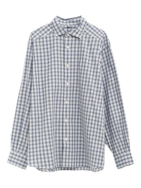  Baserange Claude Checked Button Shirt - Blue 