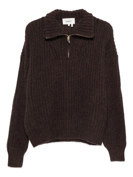  Ba&sh Beltane Zip Sweater - Brown 