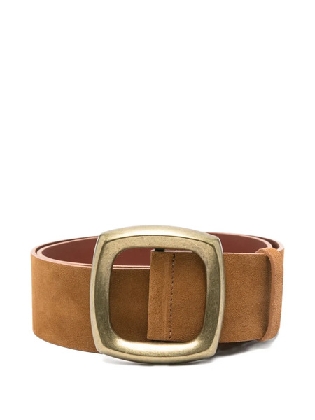  Ba&sh Bianca Suede Square-buckle Belt - Brown 
