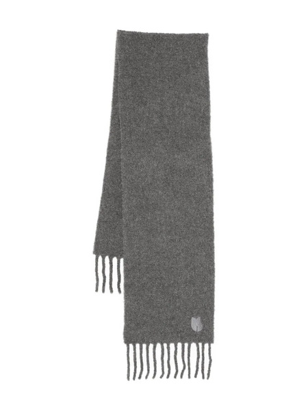  Ba&sh Fringed Embroidered-logo Scarf - Grey 