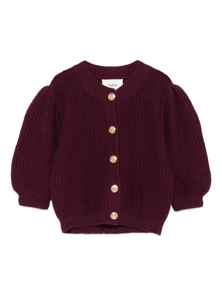  Ba&sh Garance Puff-sleeve Cardigan - Red 