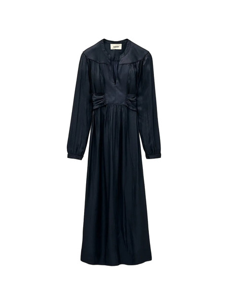  Ba&sh Gathered V-neck Maxi Dress - Blue 