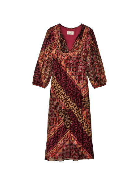  Ba&sh Geometric Print V-neck Dress - Red 