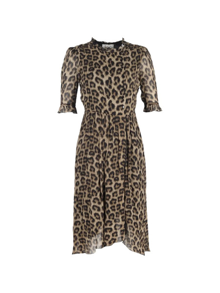  Ba&sh Leopard-print Midi Dress - Brown 