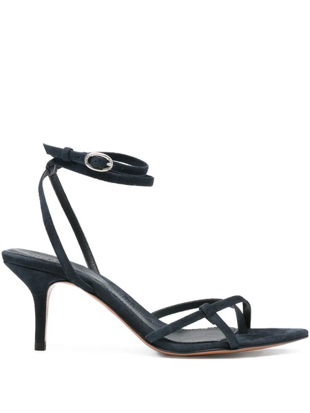  Ba&sh 70mm Cera Ankle-tie Stiletto Sandals - Blue 
