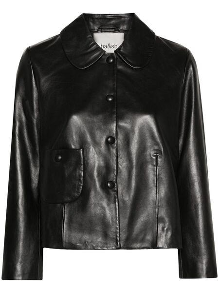  Ba&sh Mylos Leather Jacket - Black 