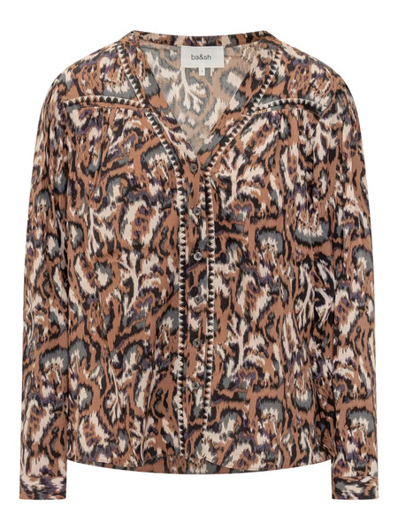  Ba&sh Onada Buttoned-printed Shirt - Brown 