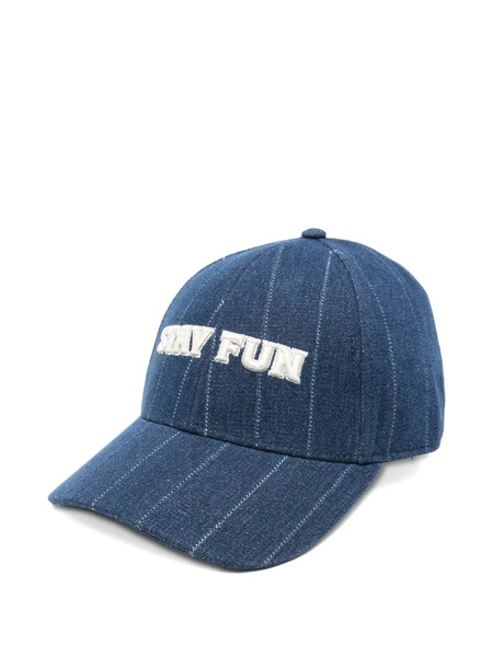  Ba&sh Pinstripe Baseball Cap - Blue 