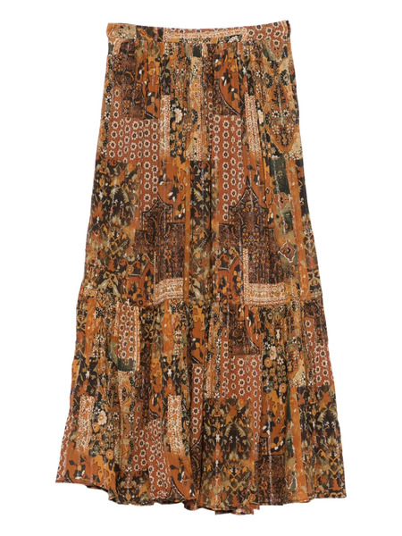  Ba&sh Pisca Tiered Maxi Skirt - Orange 