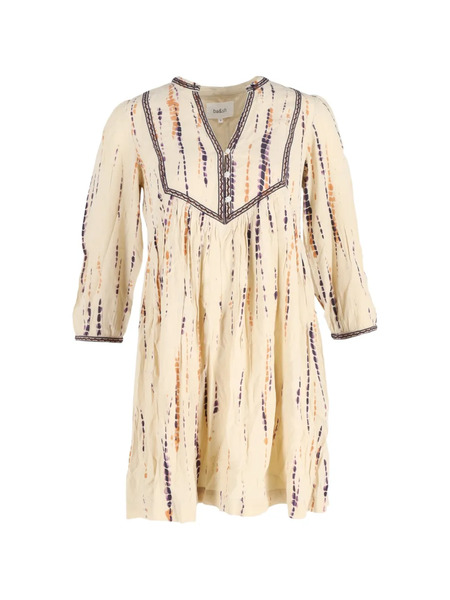  Ba&sh Printed Quarter-sleeve Mini Dress - Neutrals 