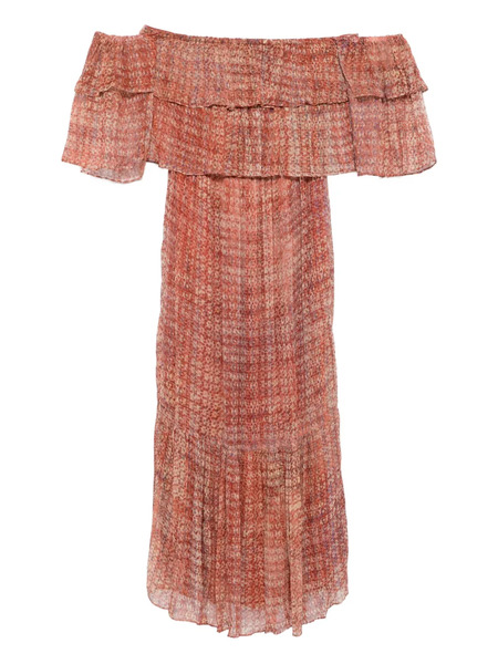  Ba&sh Robbie Off-shoulder Pleated Maxi Dress - Pink 