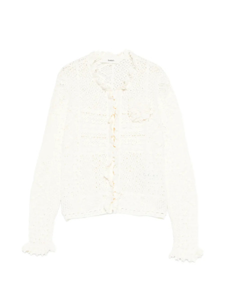  Ba&sh Ruffled Crochet Cardigan - Neutrals 