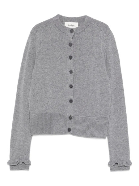  Ba&sh Ruffled-cuff Button-up Cardigan - Grey 
